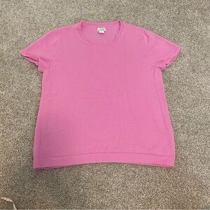 J. Crew Pink Short Sleeve Knit Sweater
